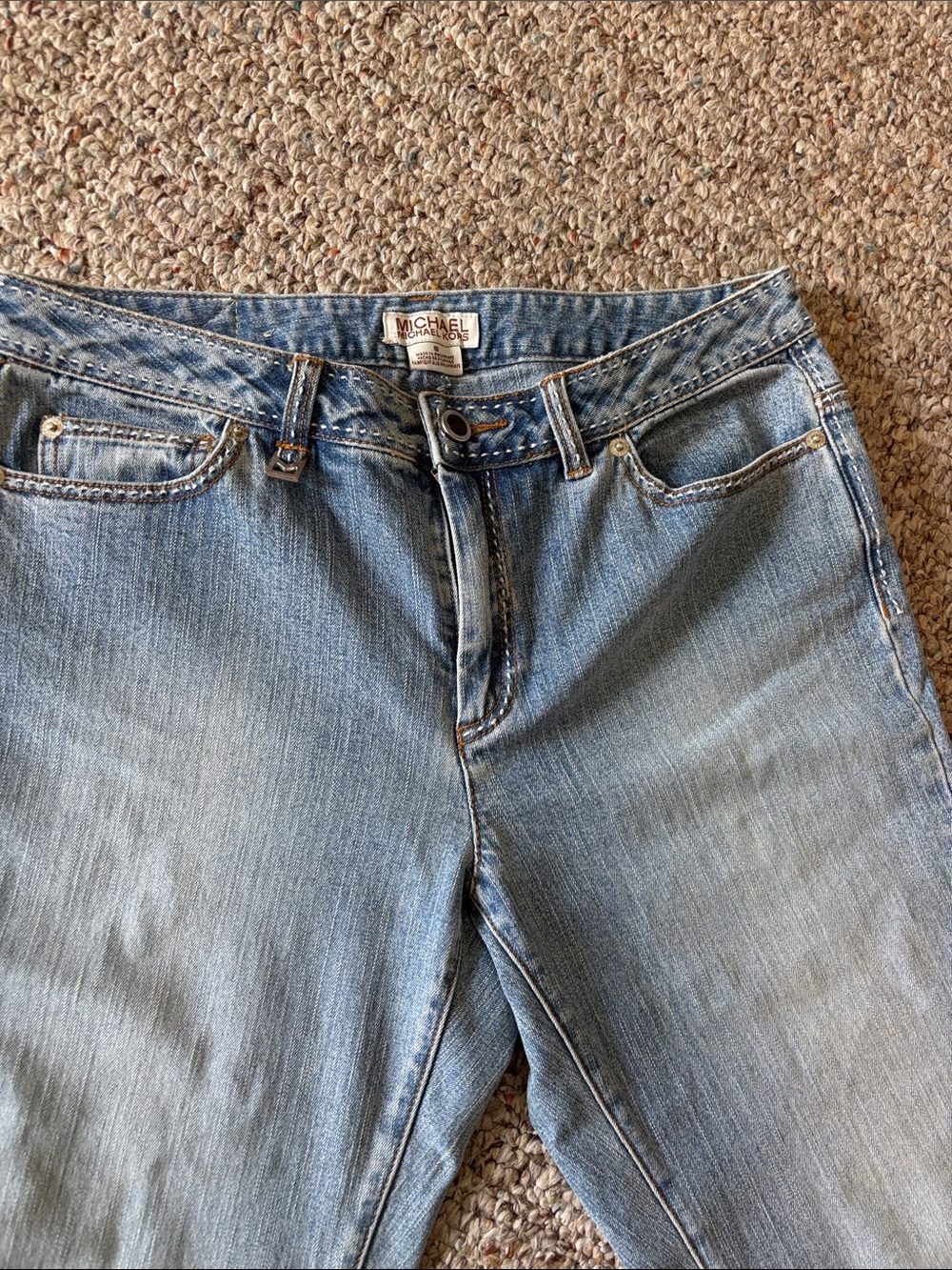 Michael Kors Women's Light Blue Straight-Leg Jeans Bootcut